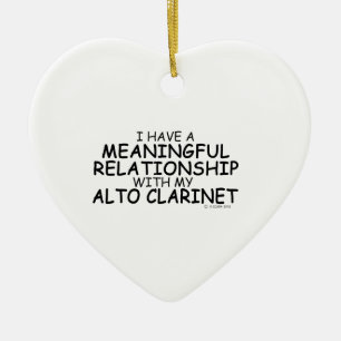 Bedeutungsvolle Beziehung Alto Klarinette Keramik Ornament