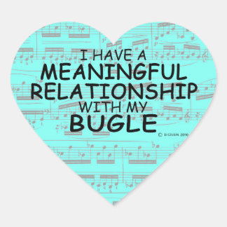 Bedeutungsvolle Beziehung Bugle Heart Sticker
