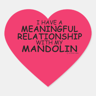 Bedeutungsvolle Beziehung Mandolin Heart Sticker