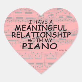 Bedeutungsvolle Beziehung Piano Heart Sticker