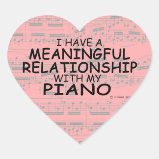 Bedeutungsvolle Beziehung Piano Heart Sticker