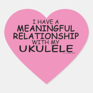Bedeutungsvolle Beziehung Ukulele Heart Sticker