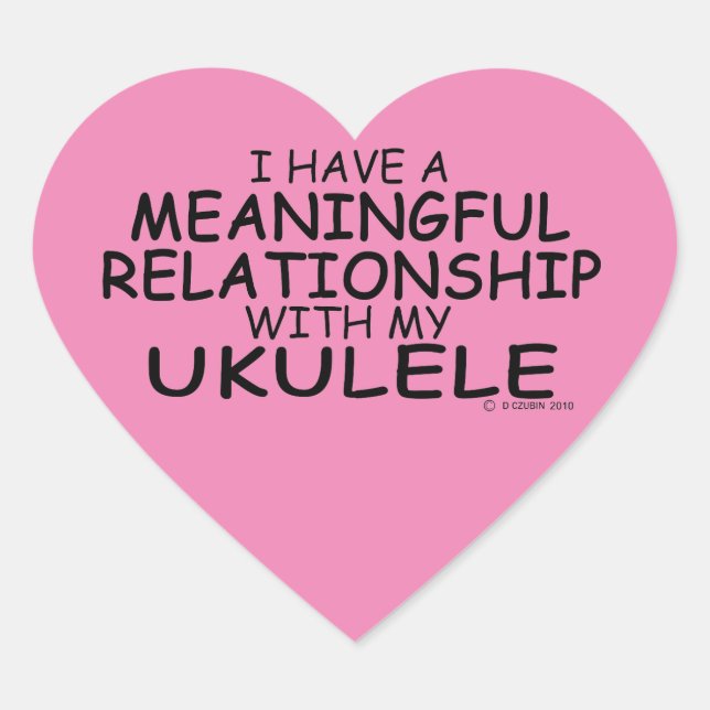 Bedeutungsvolle Beziehung Ukulele Heart Sticker (Vorderseite)
