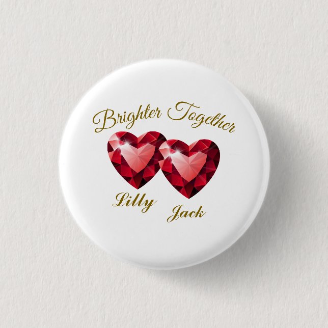 Bedeutungsvolles Geschenk – Elegante Liebe Button (Vorderseite)