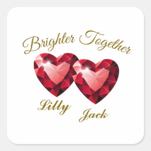 Bedeutungsvolles Geschenk – Elegante Liebe Quadratischer Aufkleber