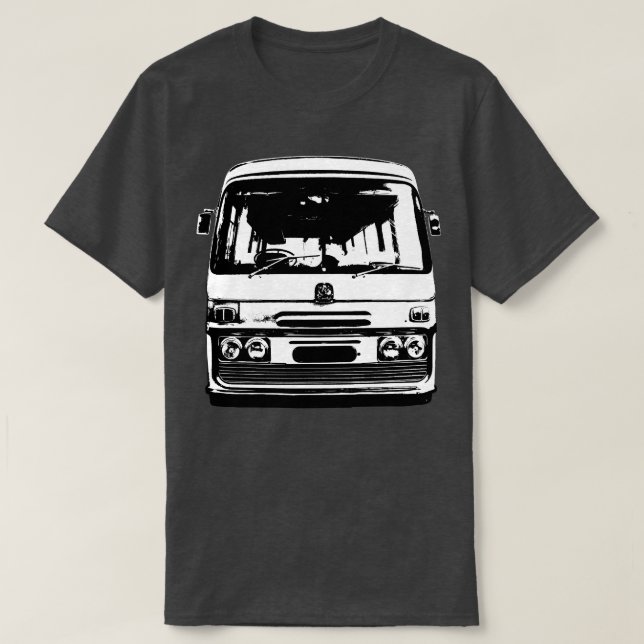 Bedford 1970er Jahre britischer Klassiker-Coach Mo T-Shirt (Design vorne)
