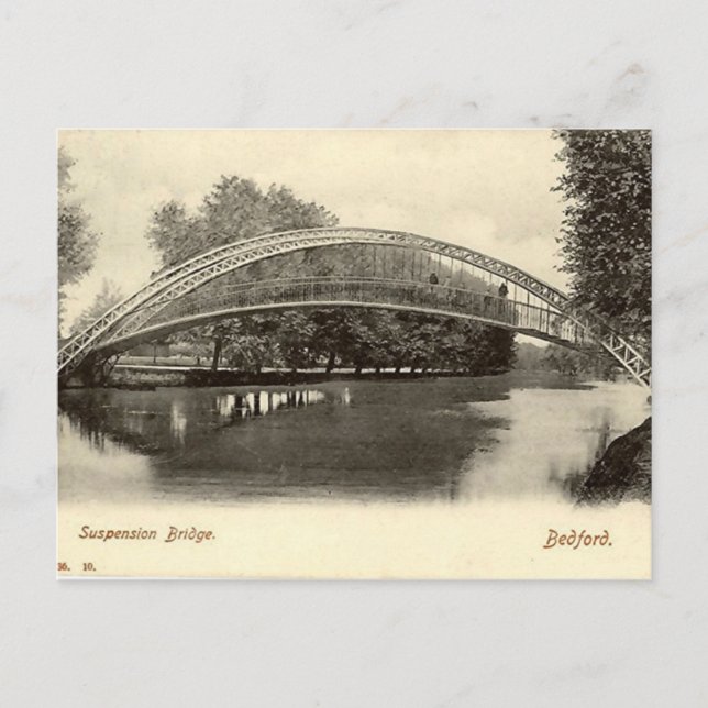 Bedford, Hängebrücke Postkarte (Vorderseite)