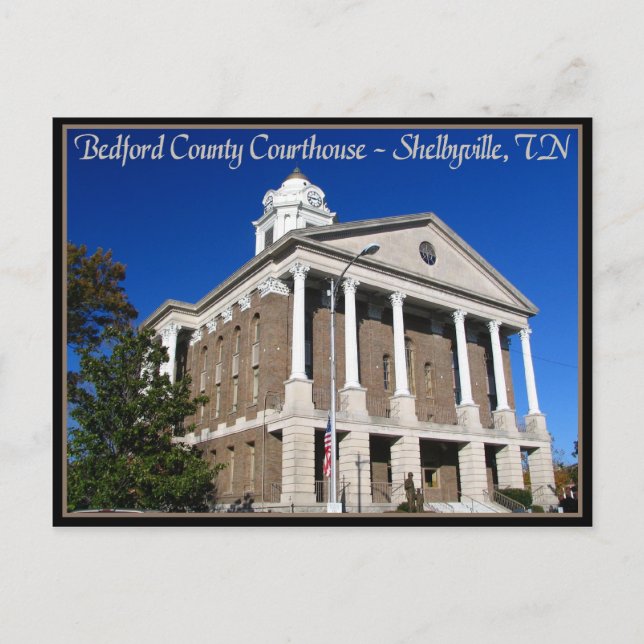 Bedford Landkreis Courthouse - Shelbyville, TN Postkarte (Vorderseite)