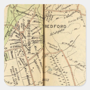 Bedford, New York 2 Quadratischer Aufkleber
