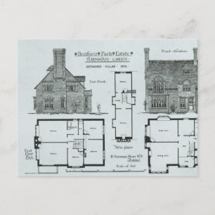 Bedford Park Anwesen Postkarte