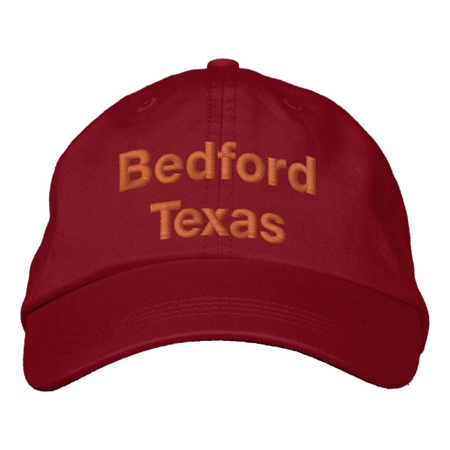 Bedford Texas Bestickte Baseballkappe (Vorderseite)