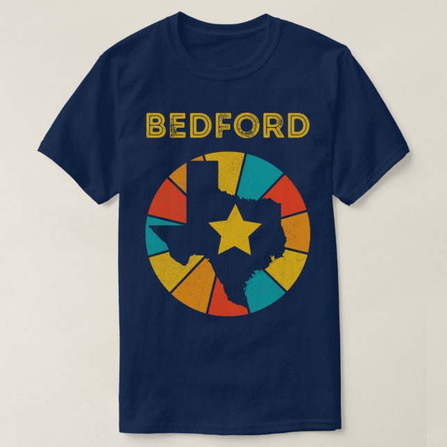 Bedford Texas Vintag Distressed Souvenir T-Shirt (Design vorne)