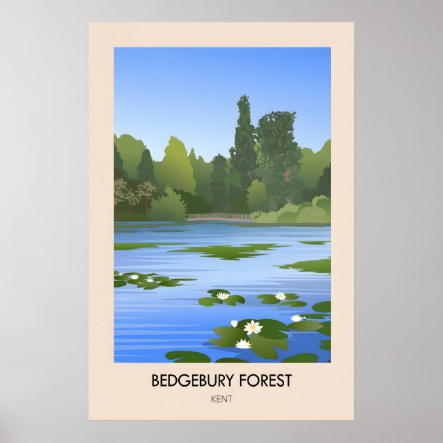 Bedgebury Forest Kent Reiseposter Poster (Vorne)