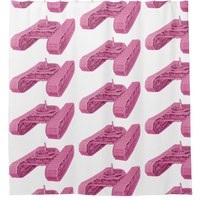 Bediener des Tanktracks Duschvorhang (Vorderseite)