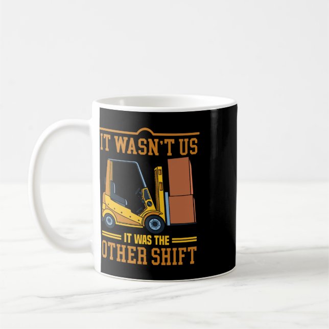 Bediener Gabelstaplerfahrer Vatertag Lustiger Gabe Kaffeetasse (Links)