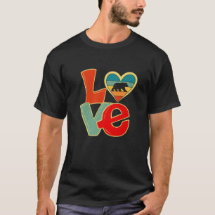 Bedienerter Bär Liebhaber Zoowärter Valentinstag i T-Shirt