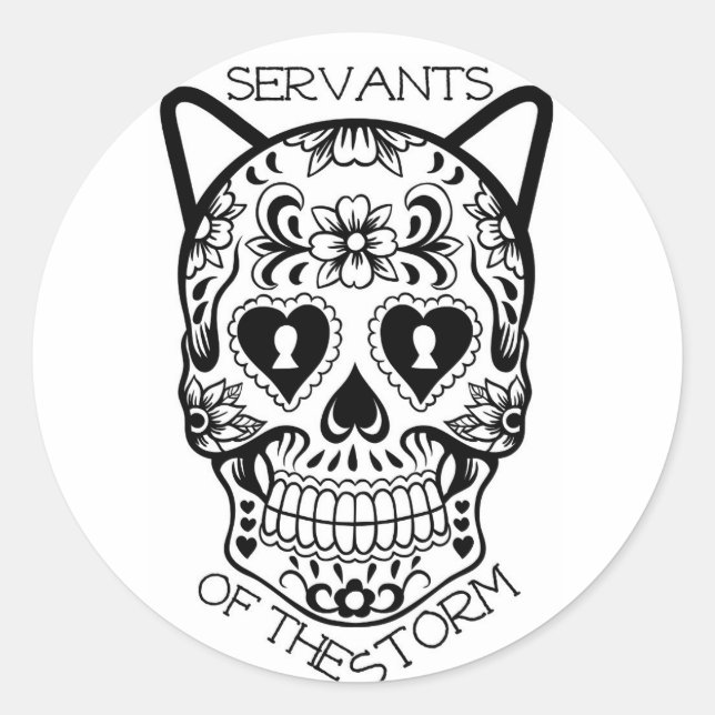 Bedienstete des Aufklebers Storm Runder Aufkleber (Vorderseite)