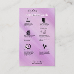 Bedienungsanleitung für Body Butter Elegantes Glam Visitenkarte