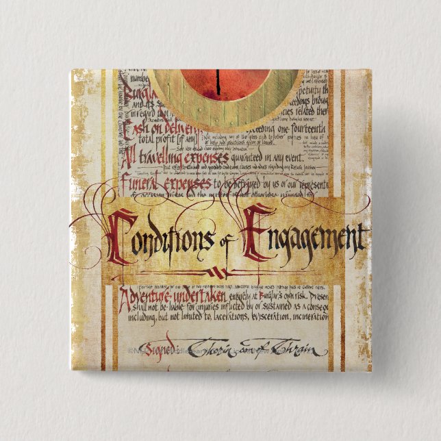 Bedingungen für die Verlobung Button (Vorderseite)