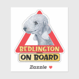 Bedlington an Bord Terrier Dog Red Traffic Sign Aufkleber