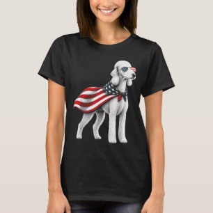 Bedlington Terrier 4. Juli Amerikanische Flagge T-Shirt
