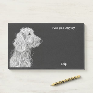 Bedlington Terrier Abstrakt Art Dog Name Post-it Klebezettel