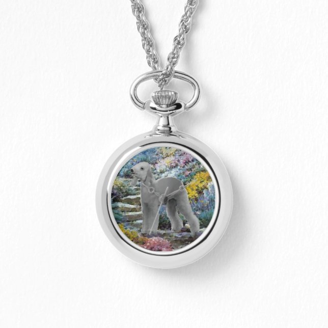 Bedlington Terrier Art Armbanduhr (Vorderseite)