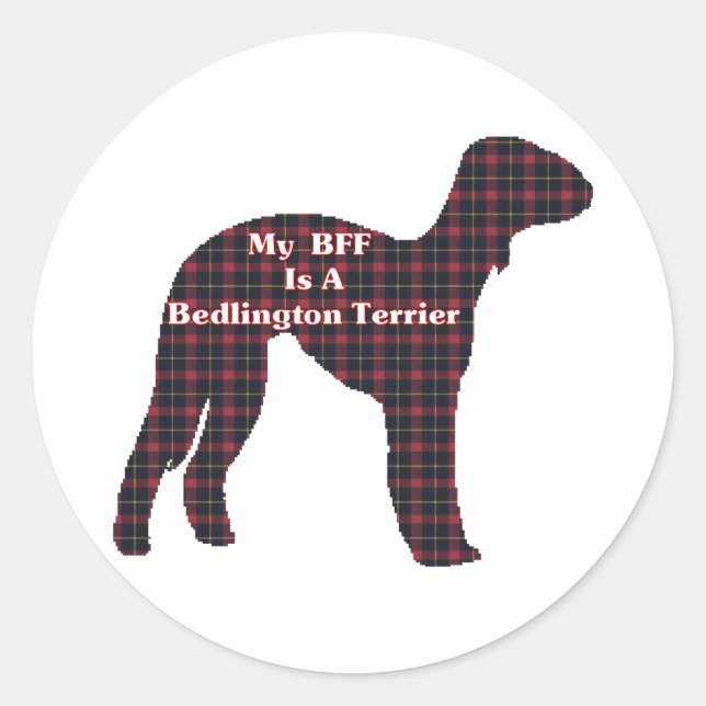 Bedlington Terrier BESTE FREUNDIN Sticker (Vorderseite)