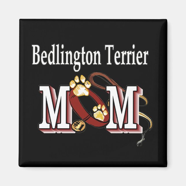 Bedlington Terrier Dog MAMA Magnet (Vorne)