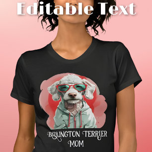 Bedlington Terrier Dog Mama Sonnenbrille T-Shirt