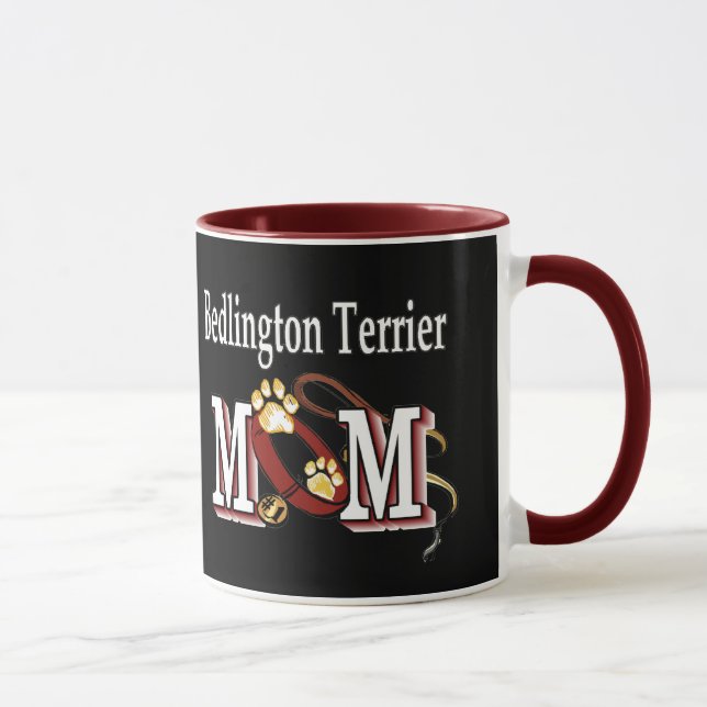 Bedlington Terrier Dog MAMA Tasse (Rechts)
