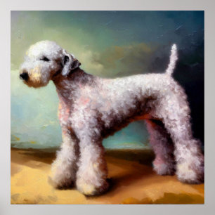 Bedlington Terrier Dog Poster