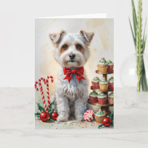 Bedlington Terrier Dog Weihnachtsgrußkarte Karte