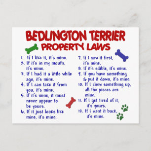 BEDLINGTON TERRIER-Eigenschaftengesetze 2 Postkarte