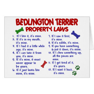 BEDLINGTON TERRIER Eigentums-Gesetze 2