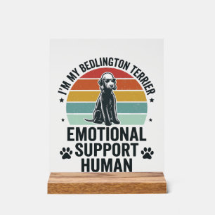 Bedlington Terrier Emotionaler Unterstützer Mensch Acrylschild