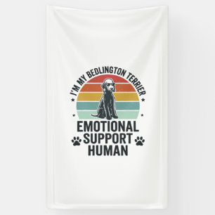Bedlington Terrier Emotionaler Unterstützer Mensch Banner