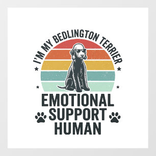 Bedlington Terrier Emotionaler Unterstützer Mensch Fensteraufkleber