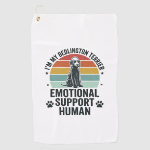 Bedlington Terrier Emotionaler Unterstützer Mensch Golfhandtuch