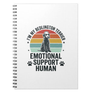 Bedlington Terrier Emotionaler Unterstützer Mensch Notizblock