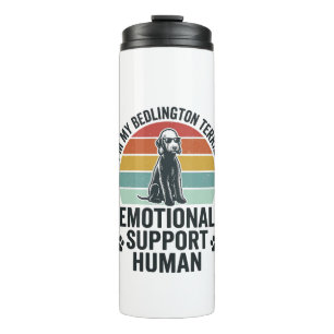 Bedlington Terrier Emotionaler Unterstützer Mensch Thermosbecher