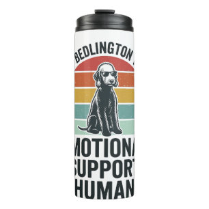 Bedlington Terrier Emotionaler Unterstützer Mensch Thermosbecher