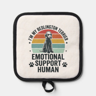 Bedlington Terrier Emotionaler Unterstützer Mensch Topflappen