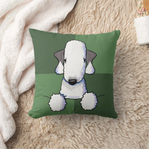 Bedlington Terrier Grüne Wurfkissen Kissen