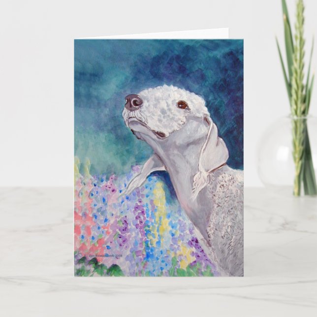Bedlington Terrier Grußkarten Karte (Vorderseite)