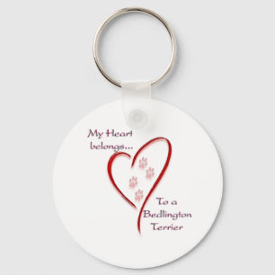 Bedlington Terrier Heart Belongs Schlüsselanhänger