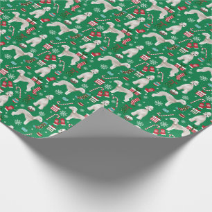 Bedlington Terrier Hund Weihnachtsmann Geschenkpapier