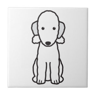 Bedlington Terrier-HundeCartoon Fliese
