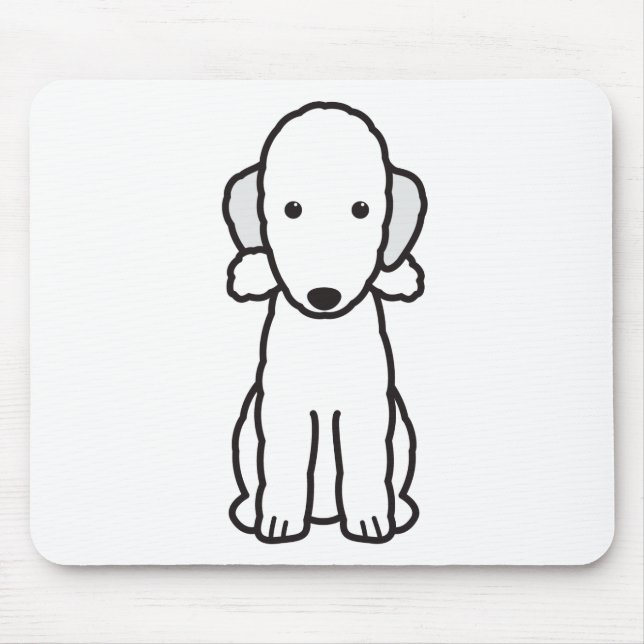 Bedlington Terrier-HundeCartoon Mousepad (Vorne)