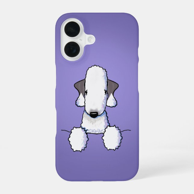 Bedlington Terrier iPhone 16 Hülle (Rückseite)